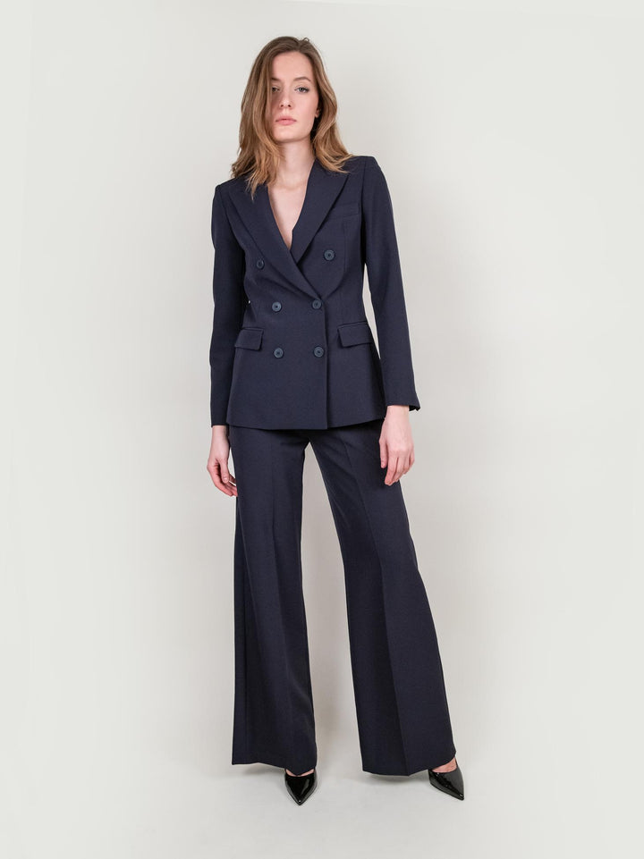 BLAZER DOPPIOPETTO IN TESSUTO BLU 113877 BLU ANDREA MORANDO 