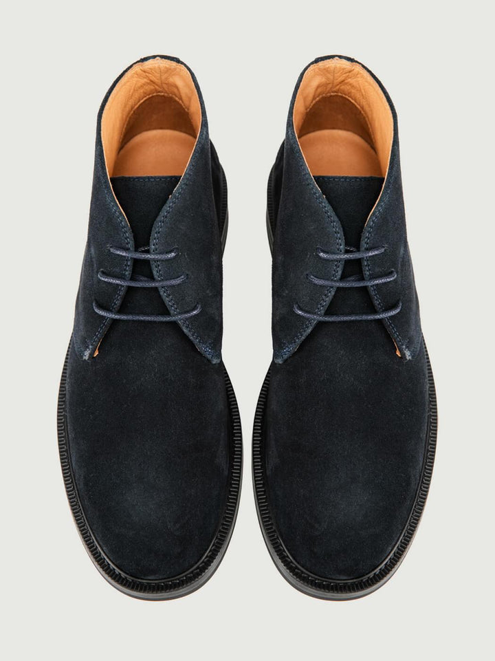 POLACCHINO IN PELLE SCAMOSCIATA BLU NAVY 073 NAVY SAXONE 