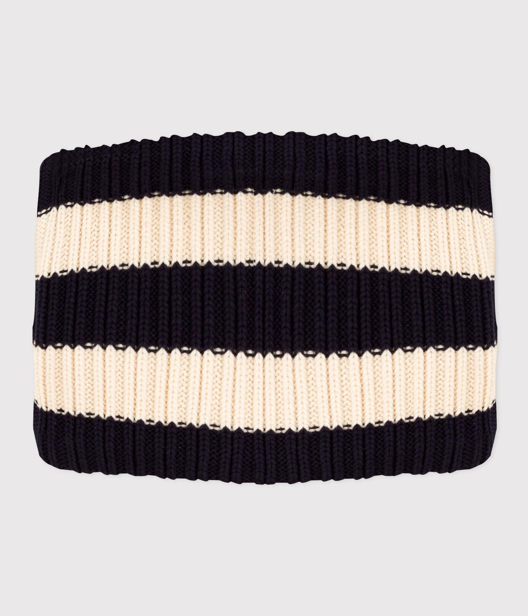 SNOOD IN MAGLIA A RIGHE CON FODERA IN PILE A08DX 03 PETIT BATEAU 