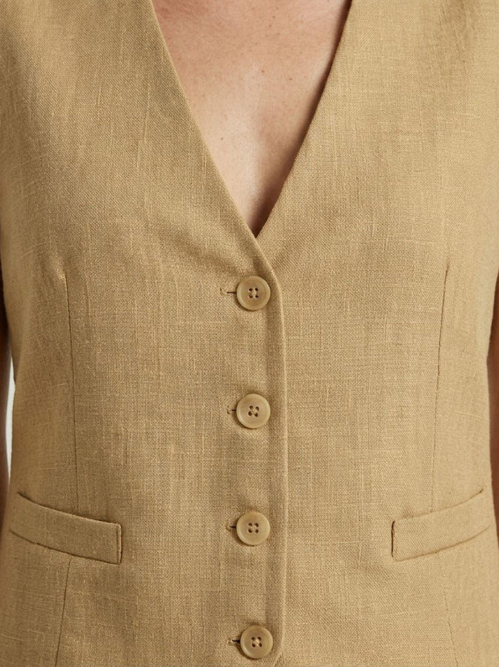 Gilet sartoriale senape 9933OR SENAPE ANDREA MORANDO 