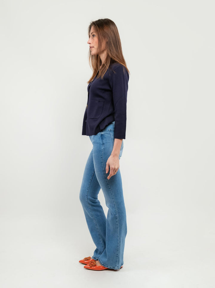 Jeans a zampa in denim chiaro 9115 DENIM CHIARO ANDREA MORANDO 