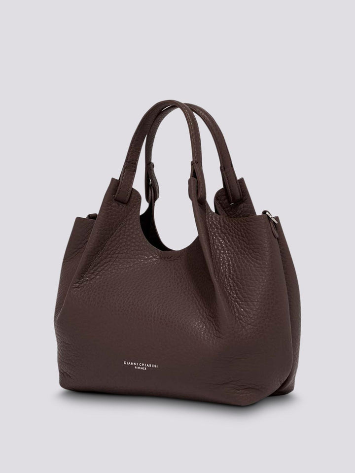 Borsa a spalla Dua in pelle martellata TESTA MORO BS 9719/23AI RNGDBL 12573 GIANNI CHIARINI 