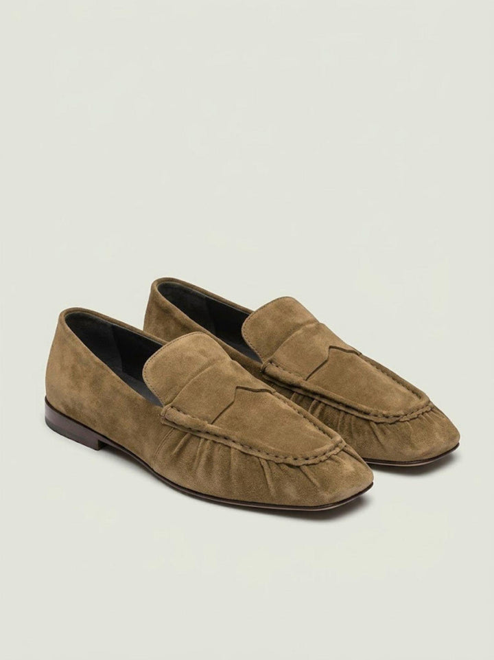 Mocassino Charlise in pelle scamosciata taupe 40102 TAUPE ANDREA MORANDO 