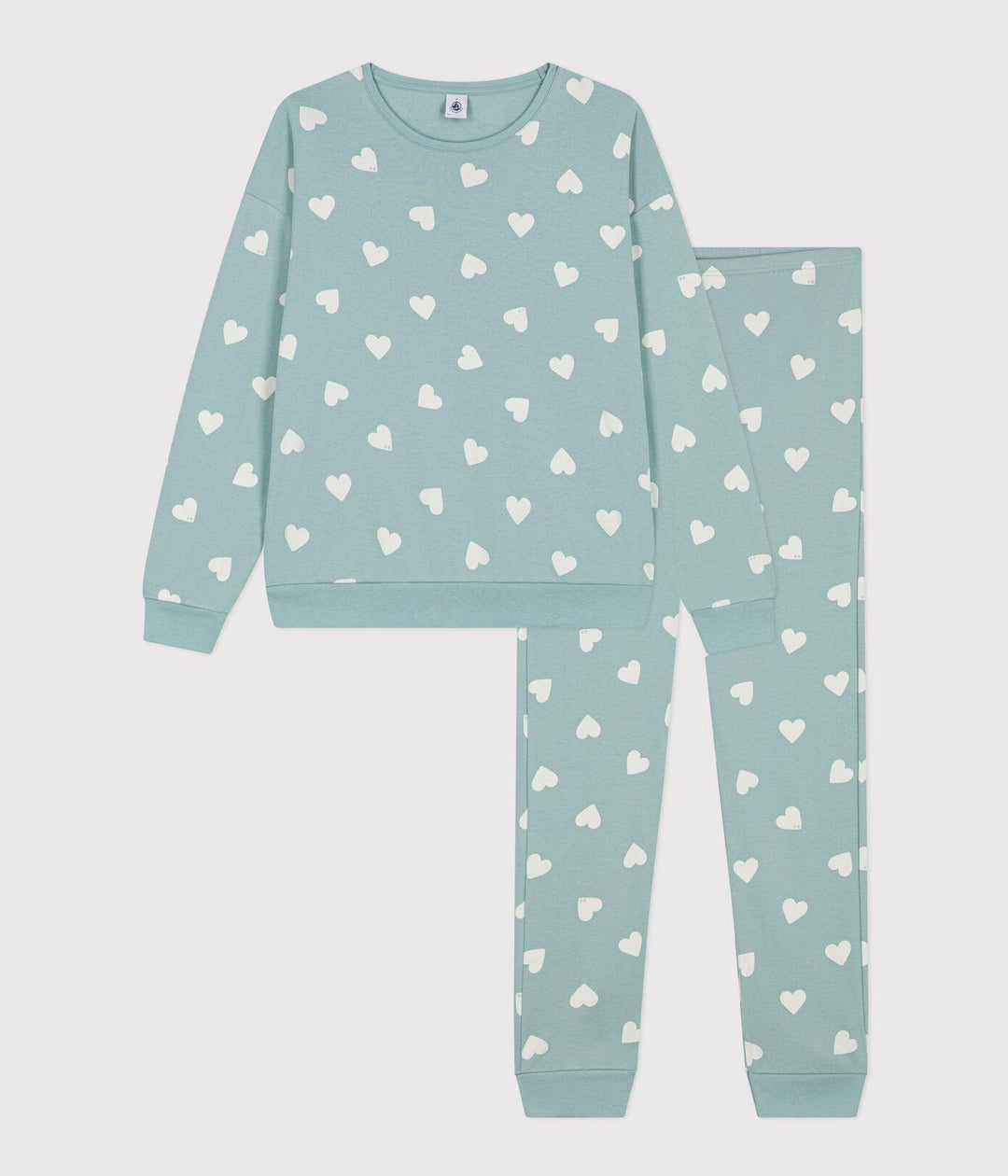 PIGIAMA A CUORI DONNA IN COTONE A0812 01 PETIT BATEAU 