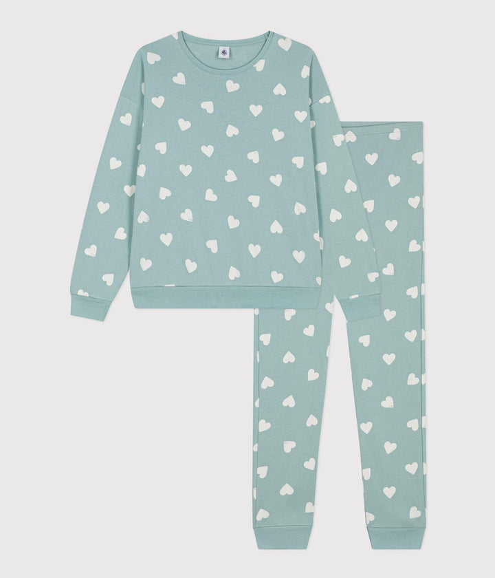 PIGIAMA A CUORI DONNA IN COTONE A0812 01 PETIT BATEAU 