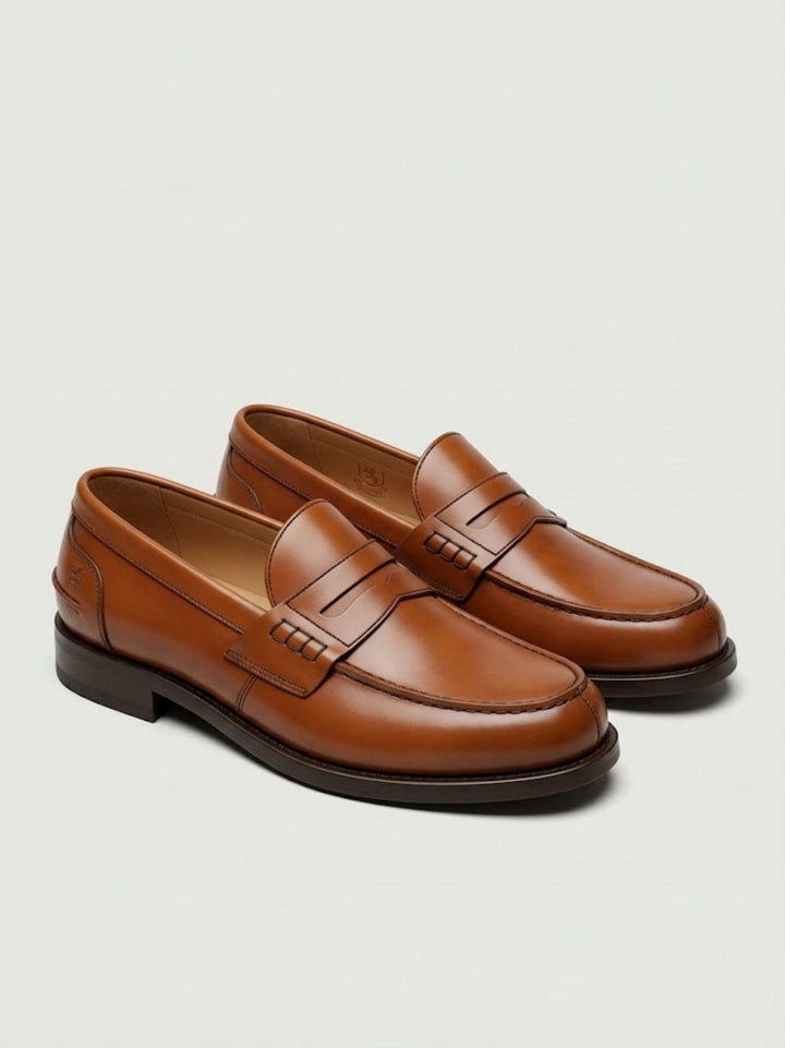 Mocassino penny in pelle color cuoio 1000 CUOIO SAXONE 