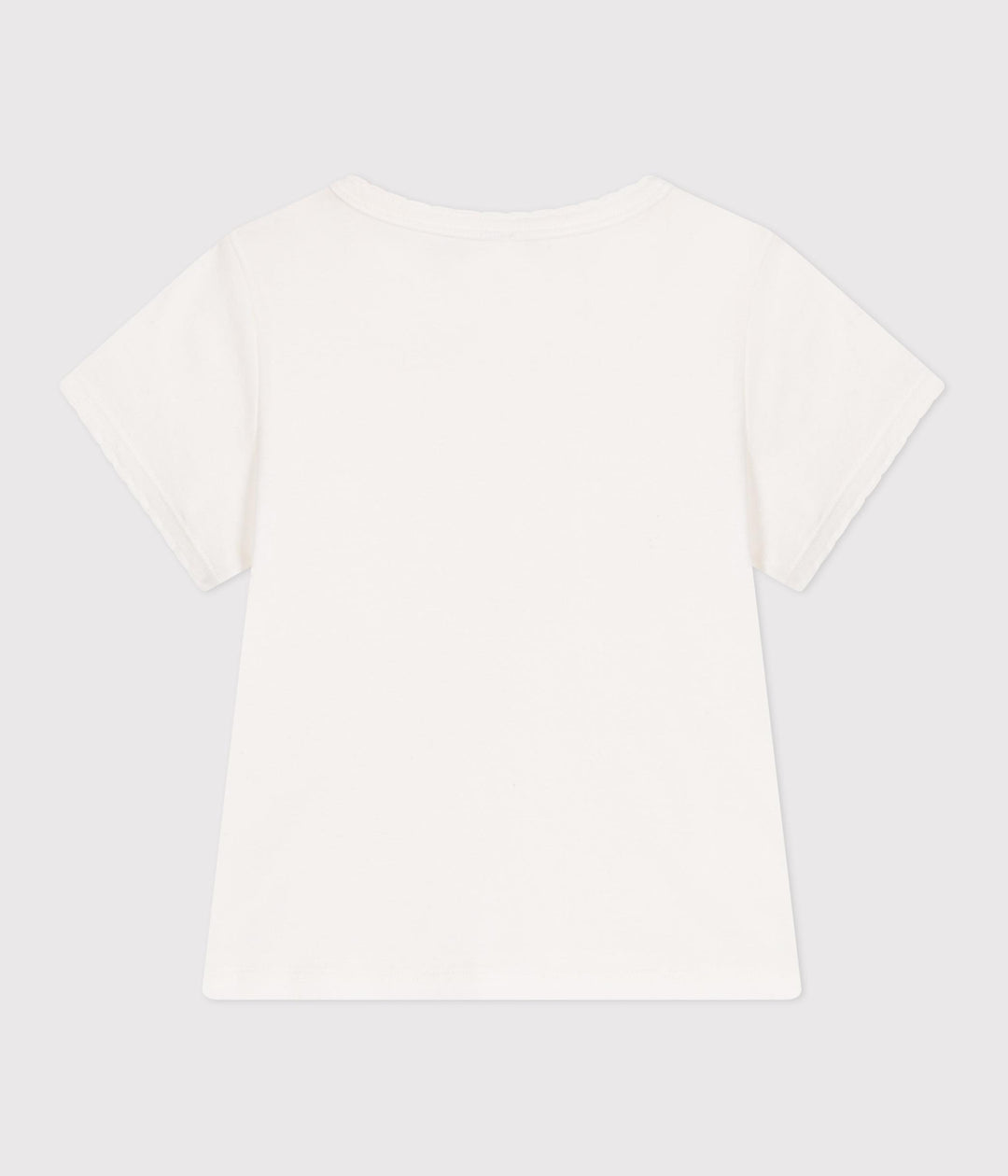 T-shirt a maniche corte in cotone tinta unita bambina