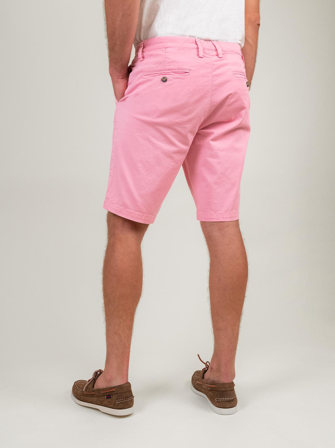 BERMUDA ROSA CON TASCHE A FILO