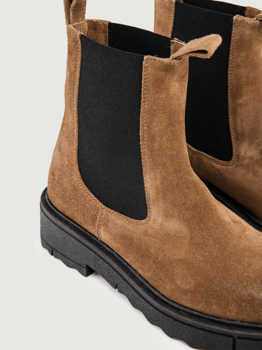 STIVALETTO BEATLES IN CAMOSCIO TAUPE 5208-13 TAUPE ANDREA MORANDO 