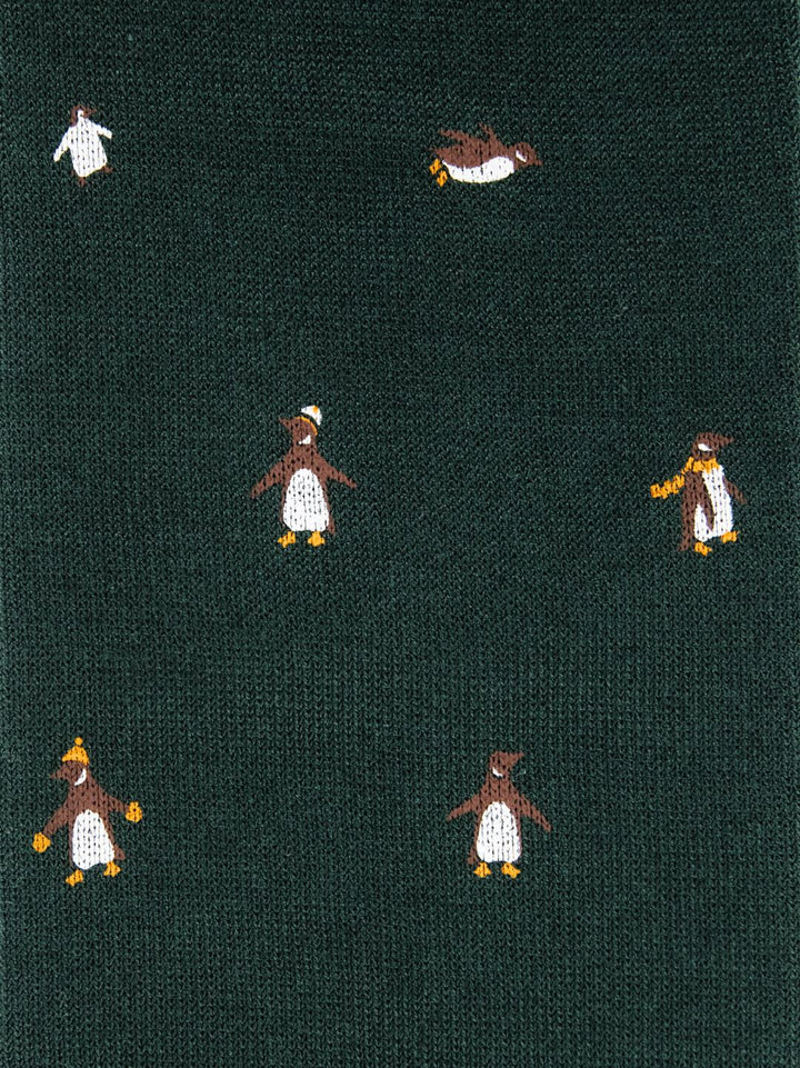 CALZA VERDE MOTIVO PINGUINO 62192G VERDE RED 