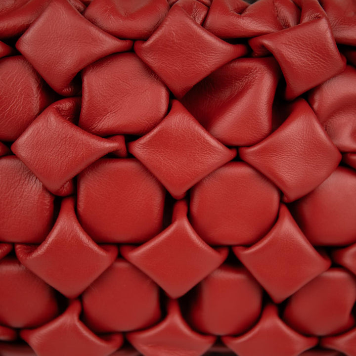 BORSA IN PELLE INTRECCIATA MATTONE "CURLY" CURLYNEW MATTONE BIMOR 