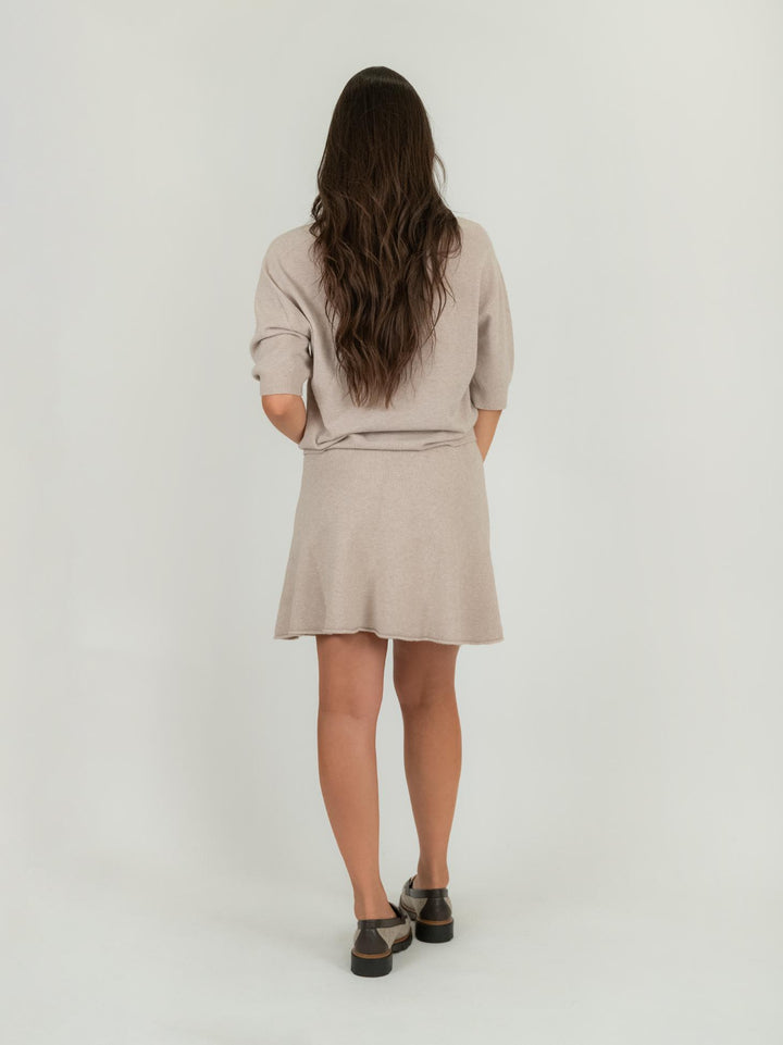 MINI GONNA IN MAGLIA BEIGE 0370/286 0082 BIMOR 