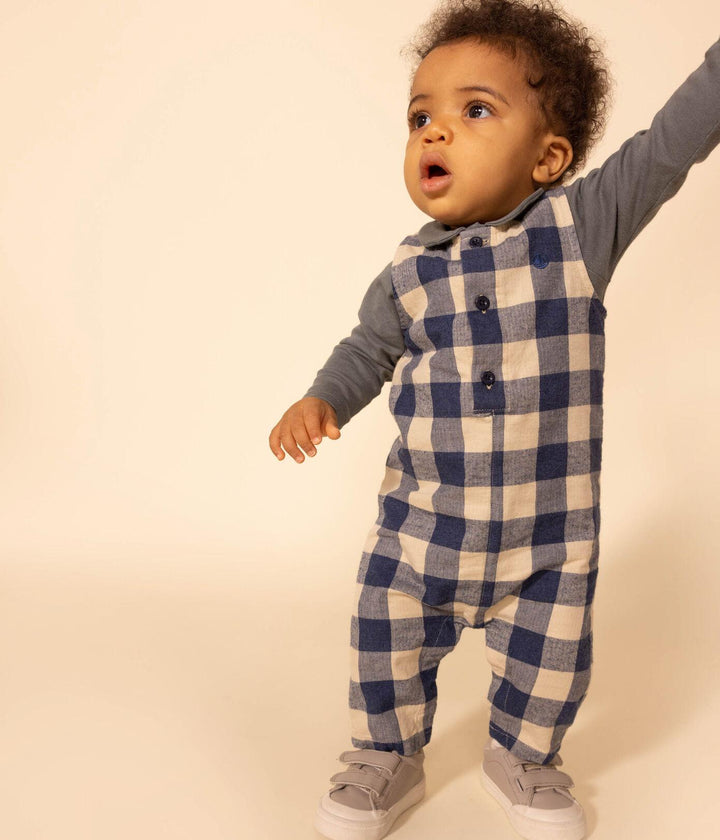 TUTINA SMANICATA DI FLANELLA A SCACCHI A08PX 01 PETIT BATEAU 