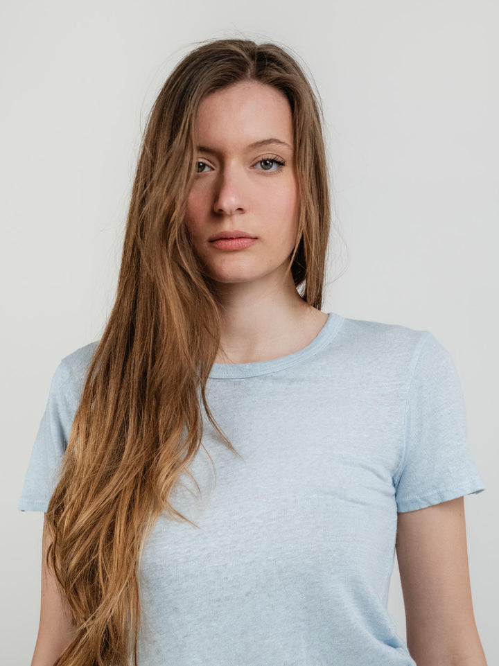 T-SHIRT IN LINO POLVERE 2944 POLVERE ANDREA MORANDO 