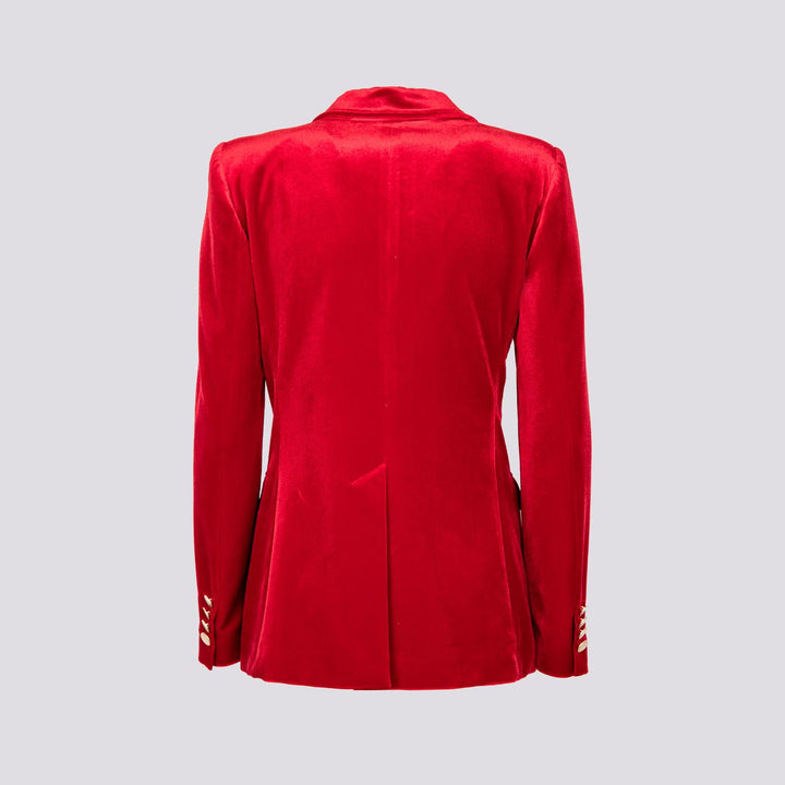 BLAZER DOPPIOPETTO IN VELLUTO ROSSO 3877/2894 4174 ANDREA MORANDO 
