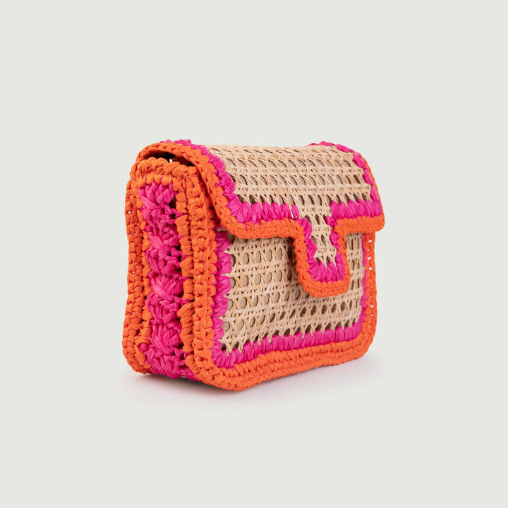 BORSETTA A TRACOLLA IN RAFIA FUCSIA 4757 FUCSIA CATERINA BERTINI 