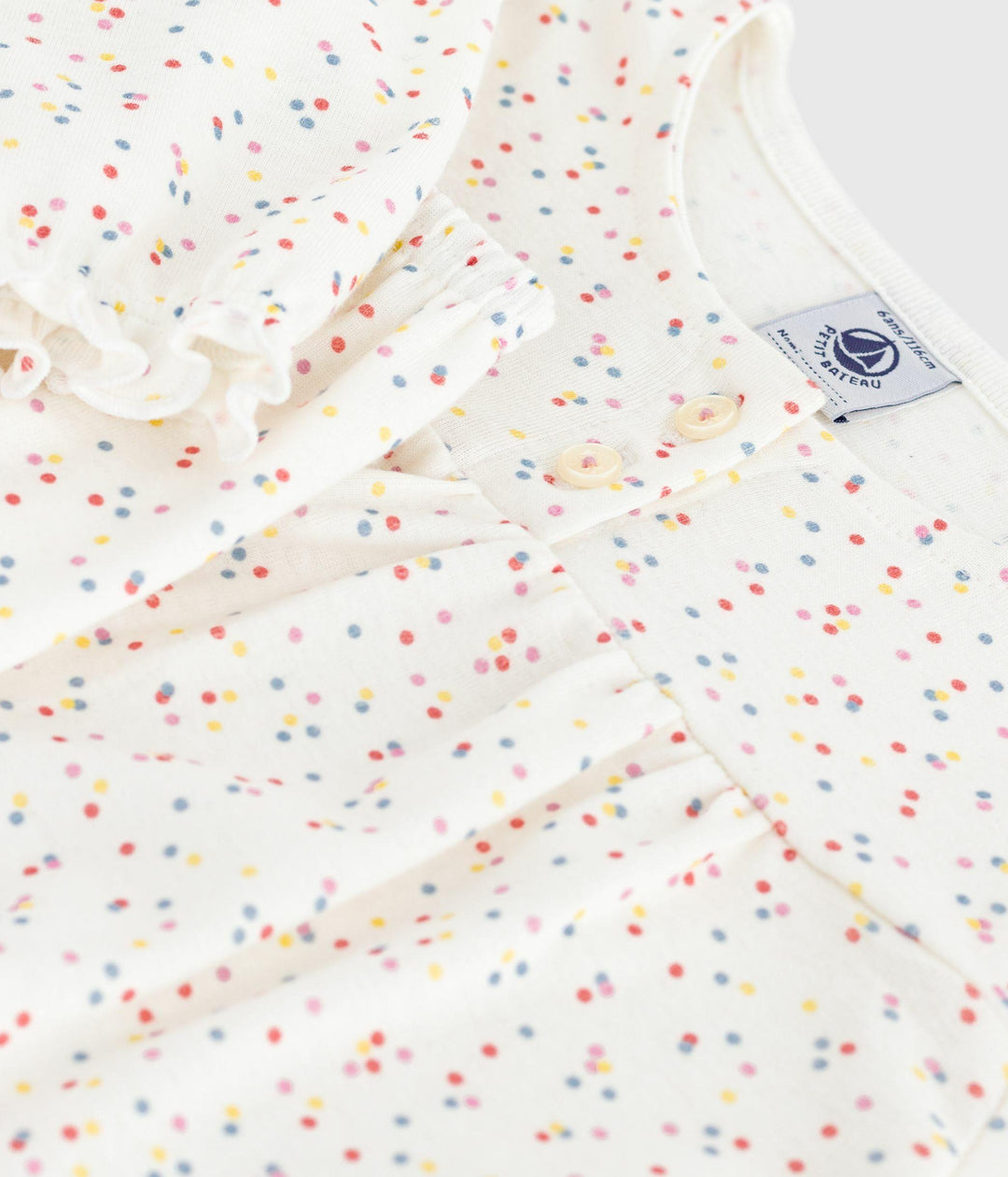 Pigiama in cotone con stampa a pois bambina A0E9N 01 PETIT BATEAU 