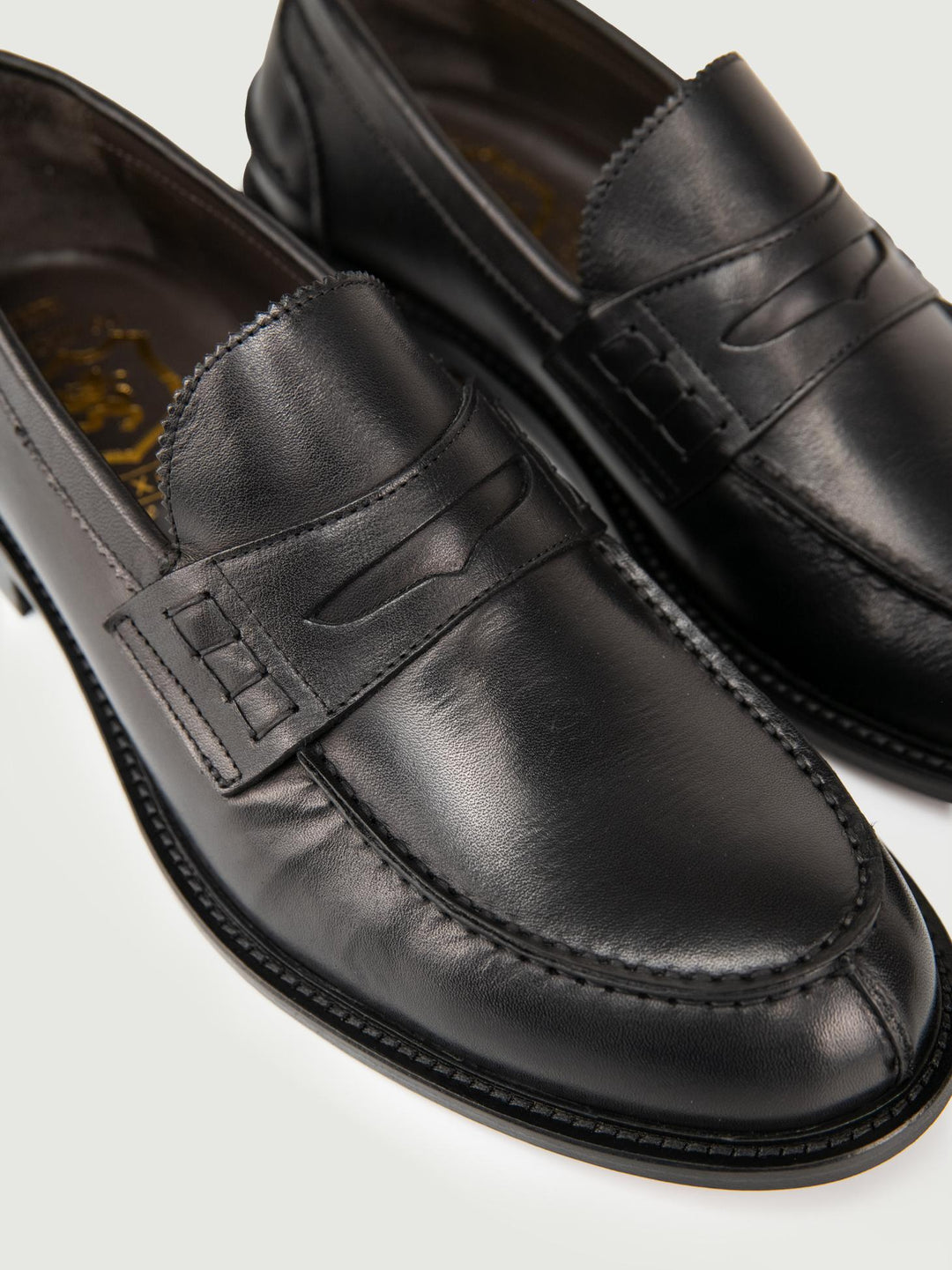 MOCASSINO PENNY IN PELLE NERA 1405 NERO SAXONE 