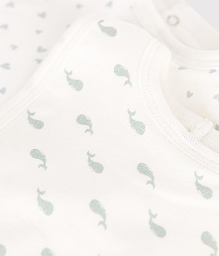 Confezione da due bavaglini in cotone A0ATR 03 PETIT BATEAU 