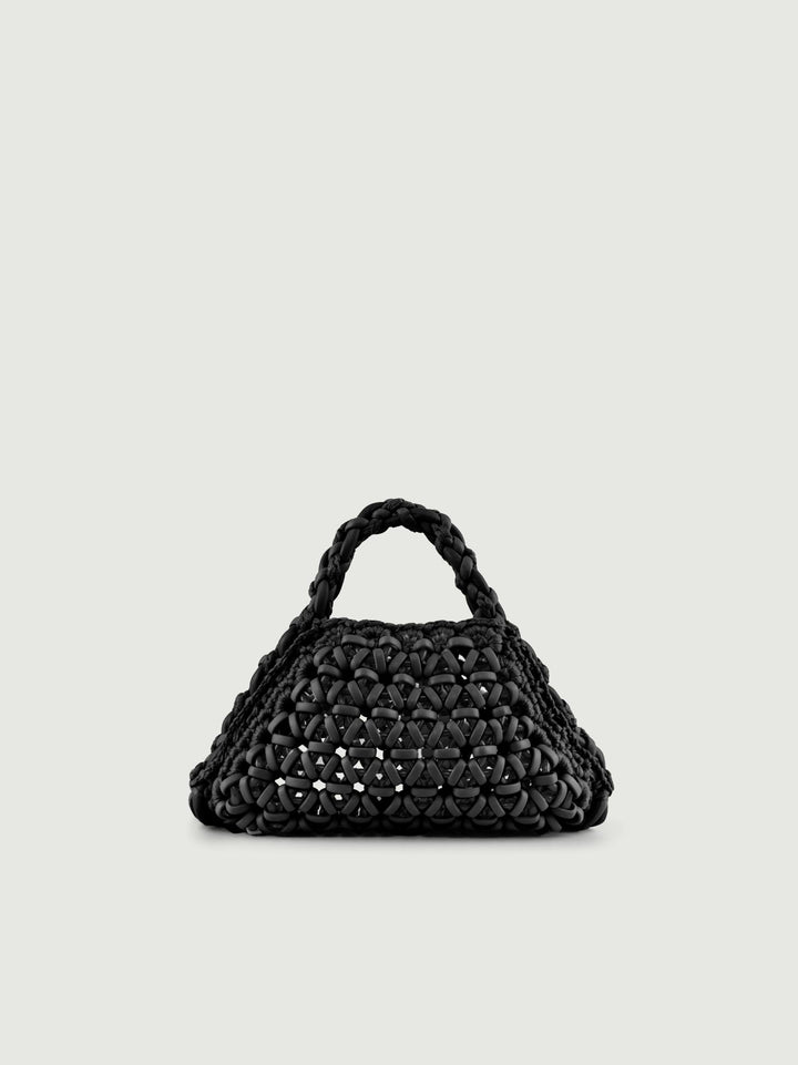 BORSA CRUSH IN RESINA E PELLE NERA SMALL CRUSH NERO BIMOR 