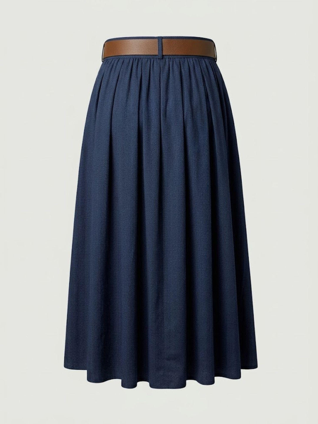 Gonna a pieghe midi blu 52123PN BLU ANDREA MORANDO 
