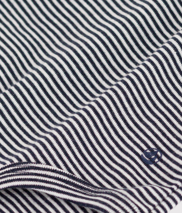 BODY CON COLLETTO POLO IN COTONE RIGATO A MANICA CORTA BEBÈ A09X7 01 PETIT BATEAU 