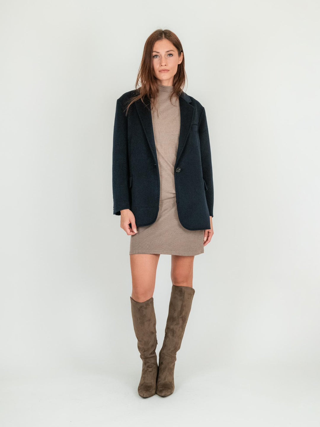 BLAZER MONOPETTO BLU KIM BLU ANDREA MORANDO 