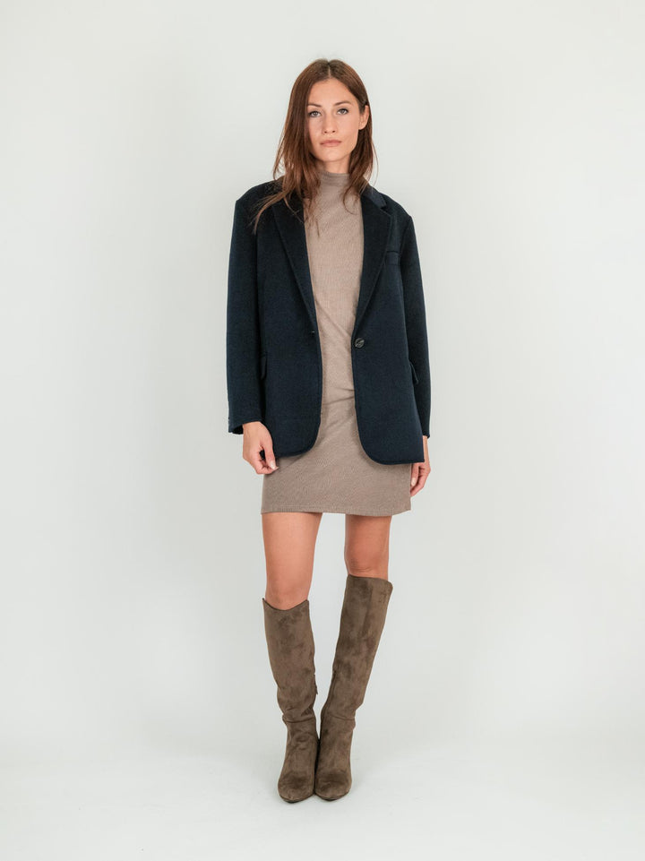 BLAZER MONOPETTO BLU KIM BLU ANDREA MORANDO 