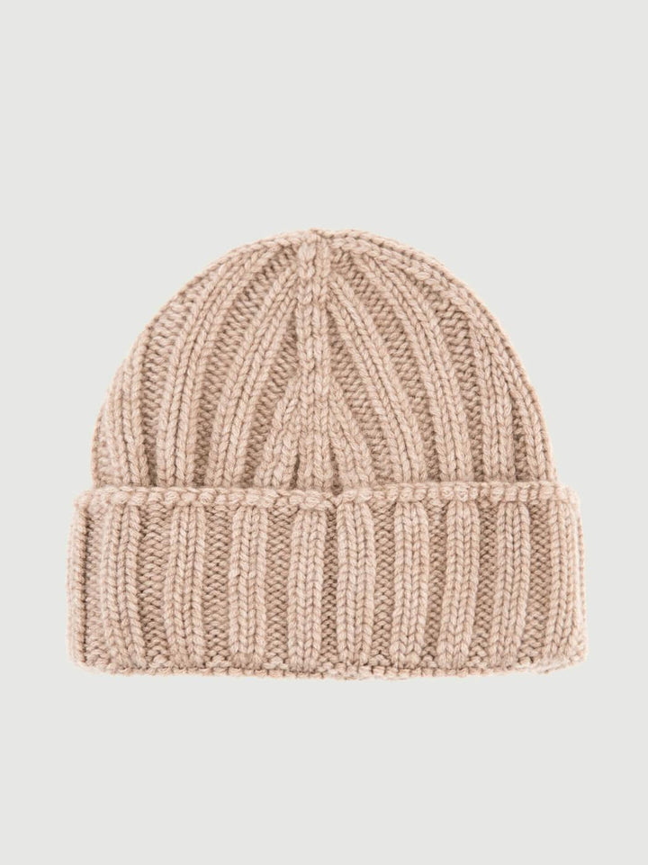 BERRETTO IN CASHMERE A COSTE BEIGE 181P BROWN ANDREA MORANDO 