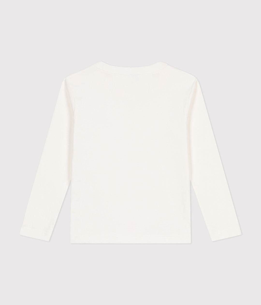 T-shirt a maniche lunghe a costine bianca A0BA4 01 PETIT BATEAU 