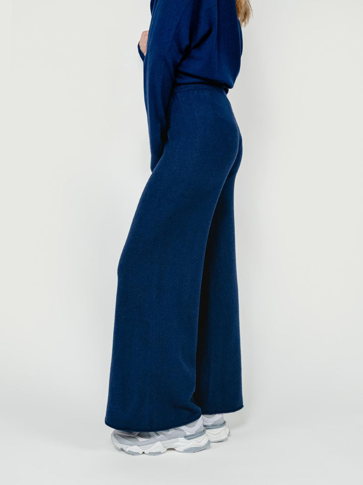 PANTALONI IN MAGLIA BLU 0370176 0115 BIMOR 