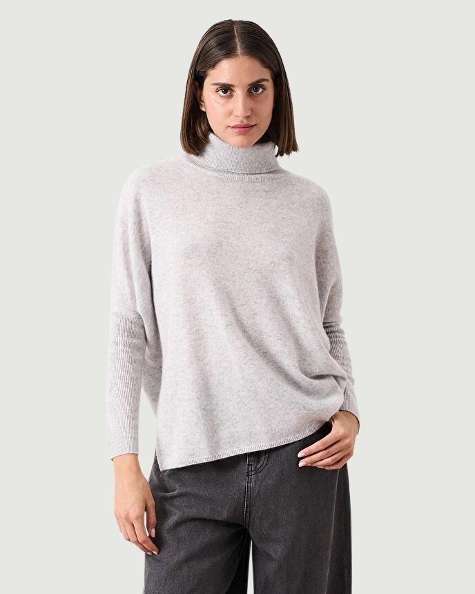 DOLCEVITA CLARA IN CASHMERE ECO-FRIENDLY GRIGIO CHIARO CLARA LIGHT GREY ABSOLUT CASHMERE 