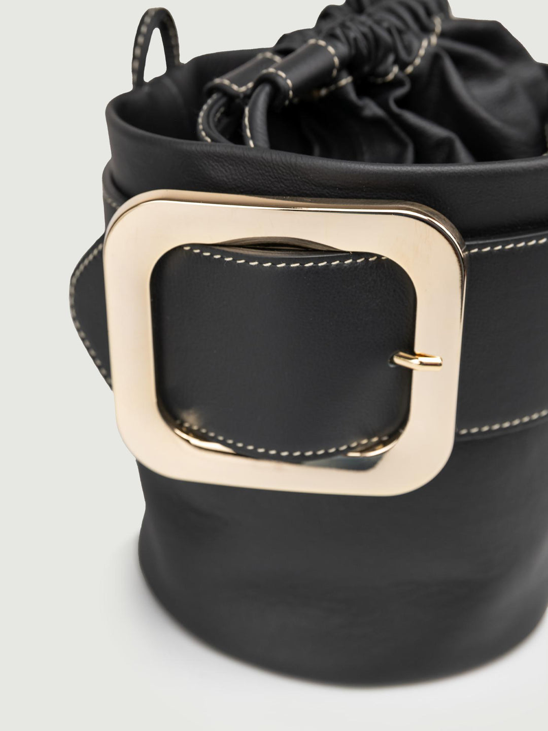 SECCHIELLO KATE IN PELLE NERA KATE NERO BIMOR 