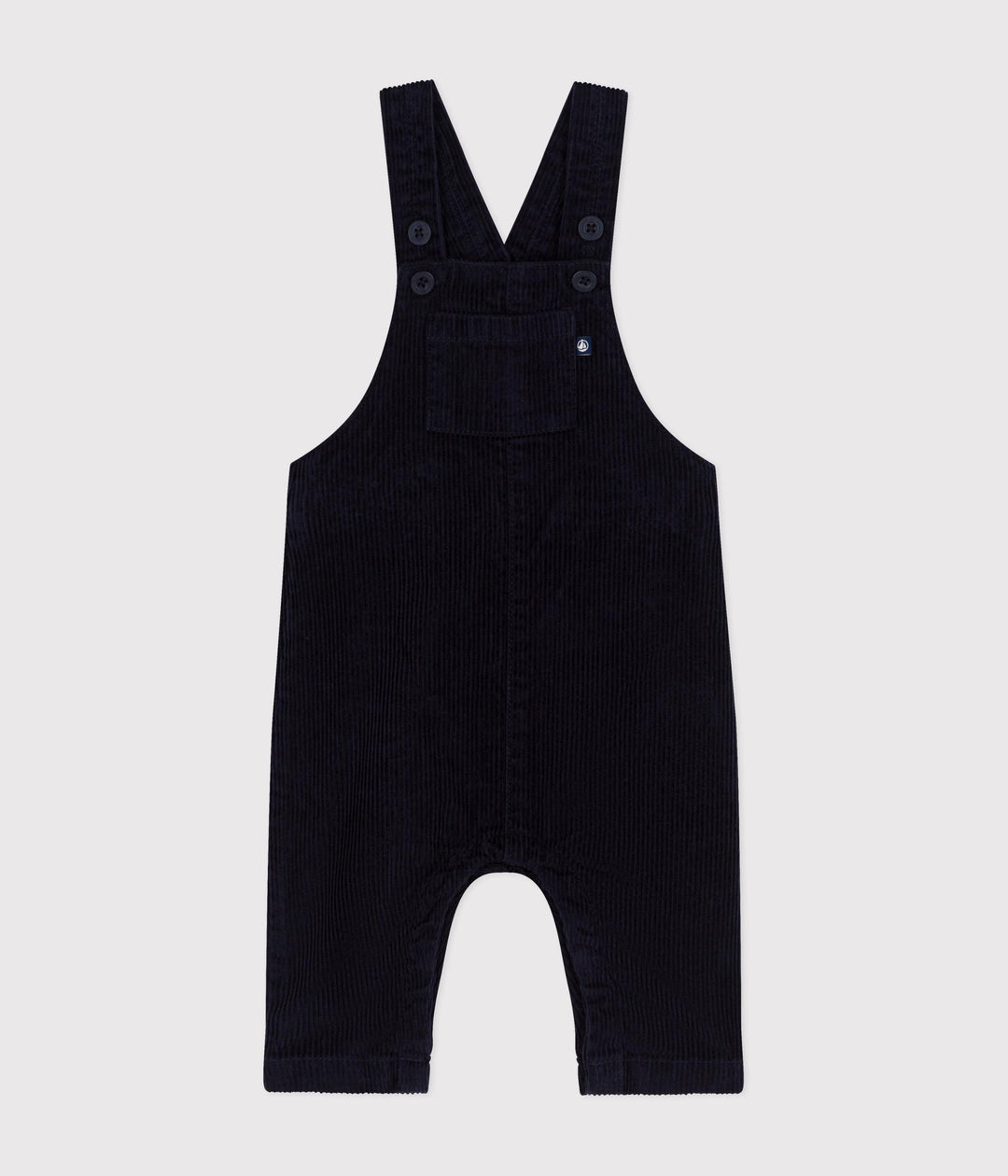 Salopette in velluto neonato NAVY A0B03 02 PETIT BATEAU 