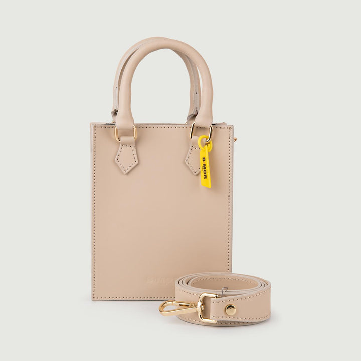 BORSA IN PELLE BEIGE BABY BABY CAPPUCCINO BIMOR 