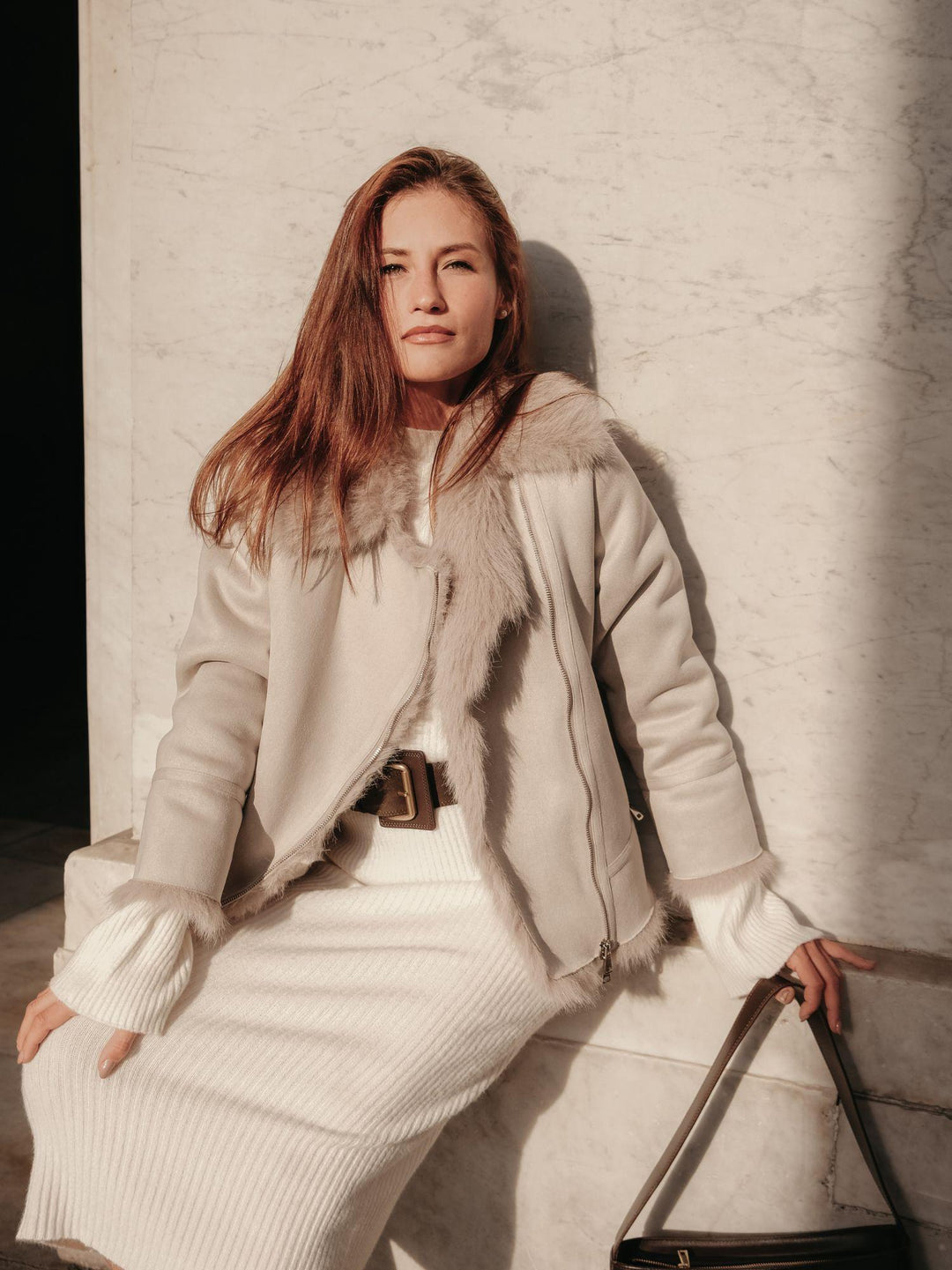 ECOMONTONE PANNA CON PELLICCIA ECOLOGICA B520SILK 28 ANDREA MORANDO 