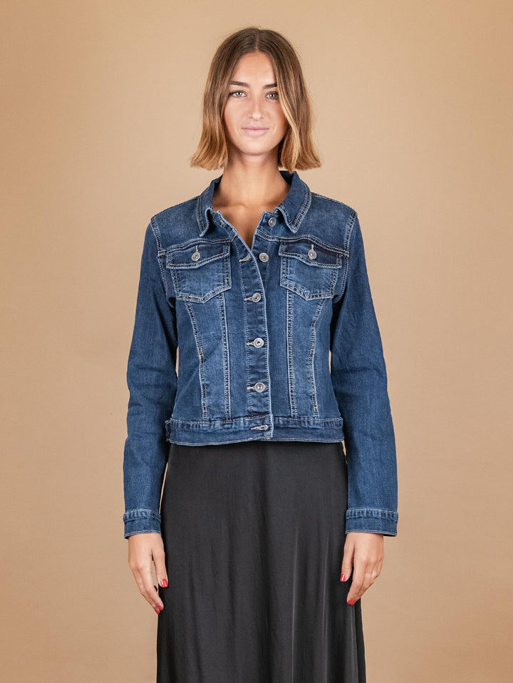 GIUBBOTTO DI JEANS IN DENIM SCURO 6799 DENIM SCURO ANDREA MORANDO 