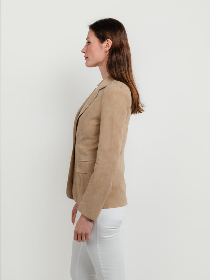BLAZER BEATRIZ IN CAMOSCIO BEIGE