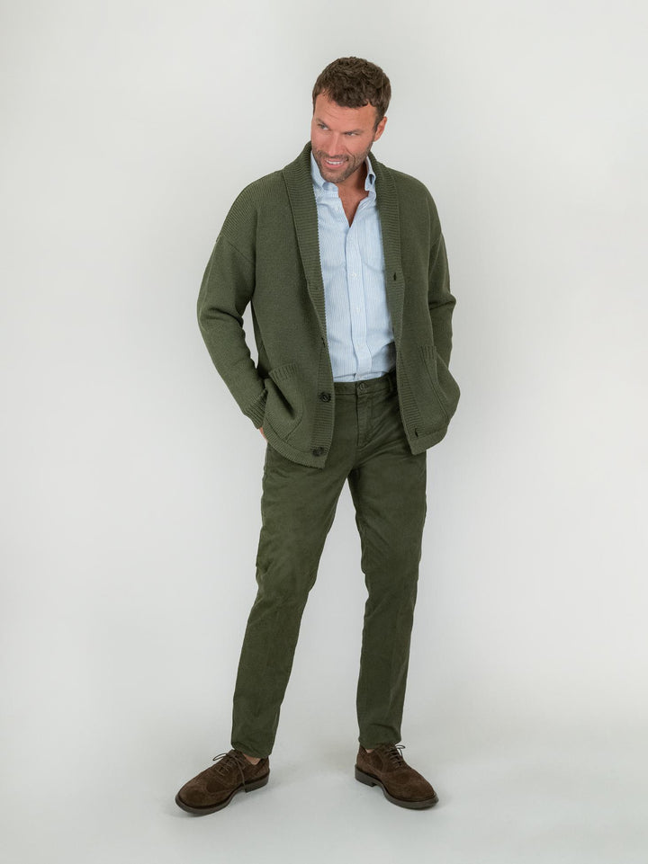 CARDIGAN MISTO LANA VERDONE F2W4M051M 131 ANDREA MORANDO 