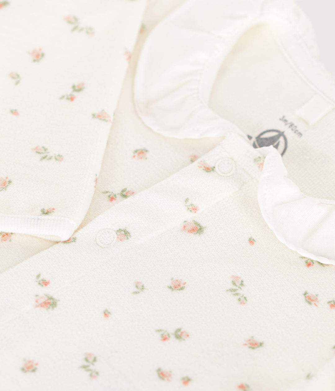 Tutina in velluto con roselline bebè A0AST 01 PETIT BATEAU 