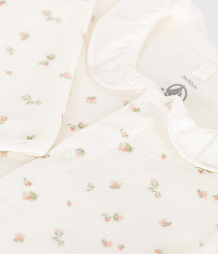 Tutina in velluto con roselline bebè A0AST 01 PETIT BATEAU 