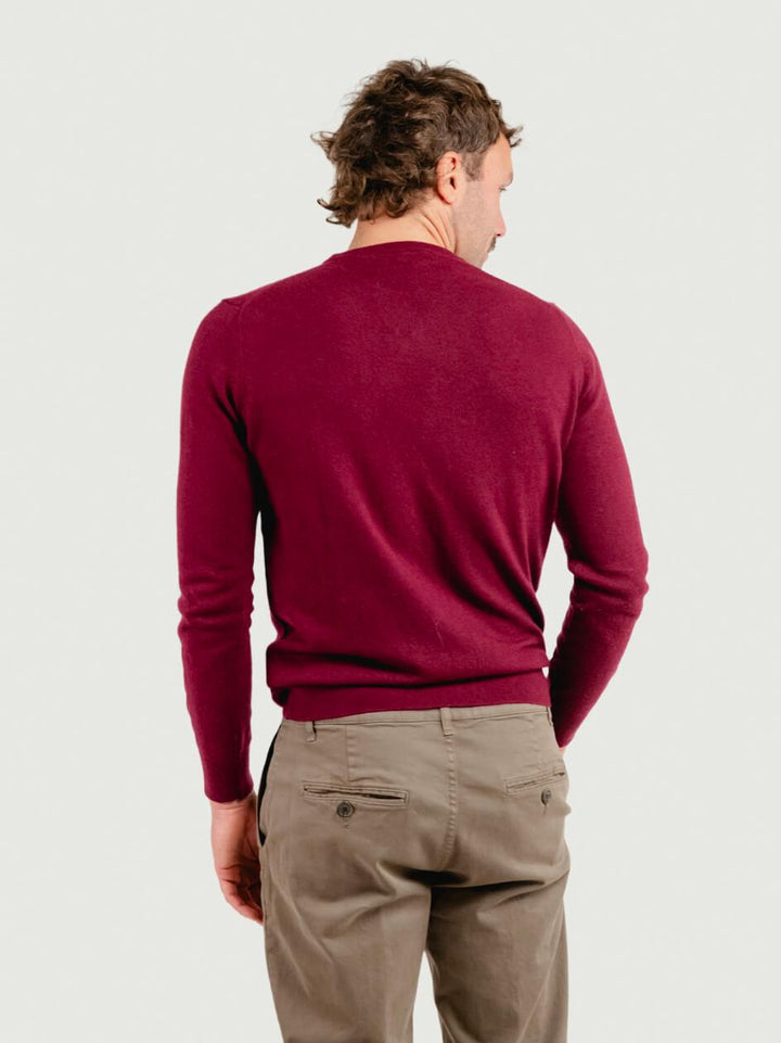 GIROCOLLO MISTO CASHMERE BURGUNDY 3060900 702 ANDREA MORANDO 