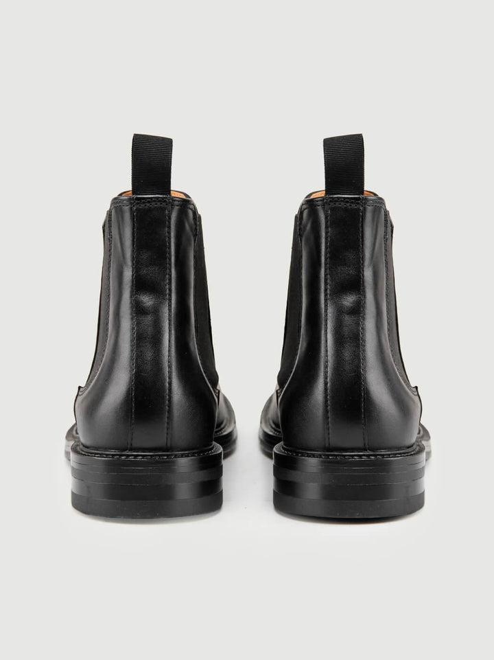 STIVALETTO CHELSEA IN PELLE NERO 2320 NERO SAXONE 