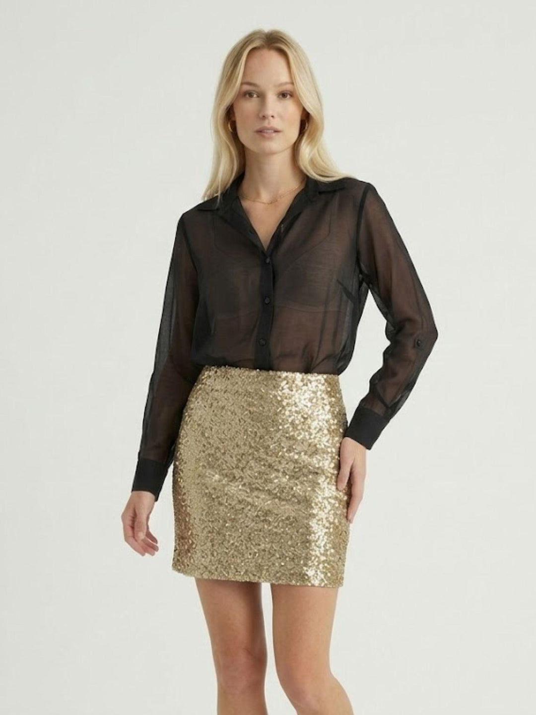 Camicia semitrasparente nera M796/071 7 ANDREA MORANDO 