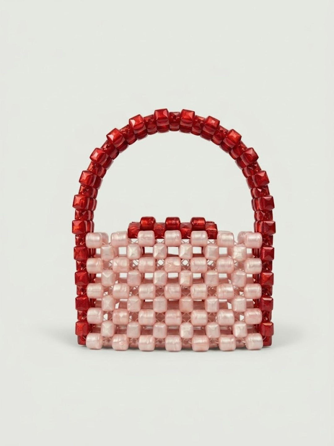 Borsa a mano Brick in resina rosa e rossa BRICK ROSA PERLA BIMOR 