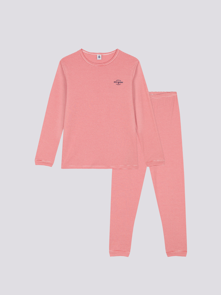 PIGIAMA A RIGHE RAGAZZO IN COTONE A0957 02 PETIT BATEAU 