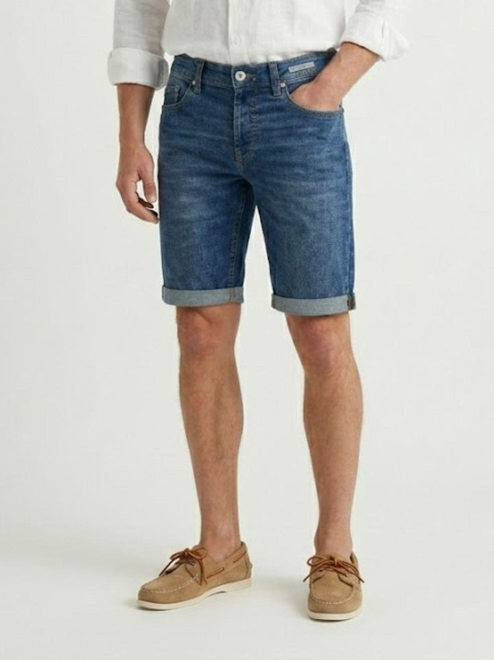Jeans shorts sunny in cotone lavaggio medio SUNNY020 B2 UNIFORM 