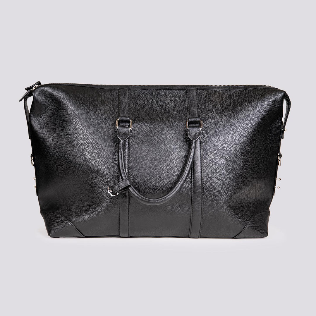 BORSONE DA VIAGGIO IN PELLE MARTELLATA NERA ATLAS ATLA 20 JACK LEATHER 