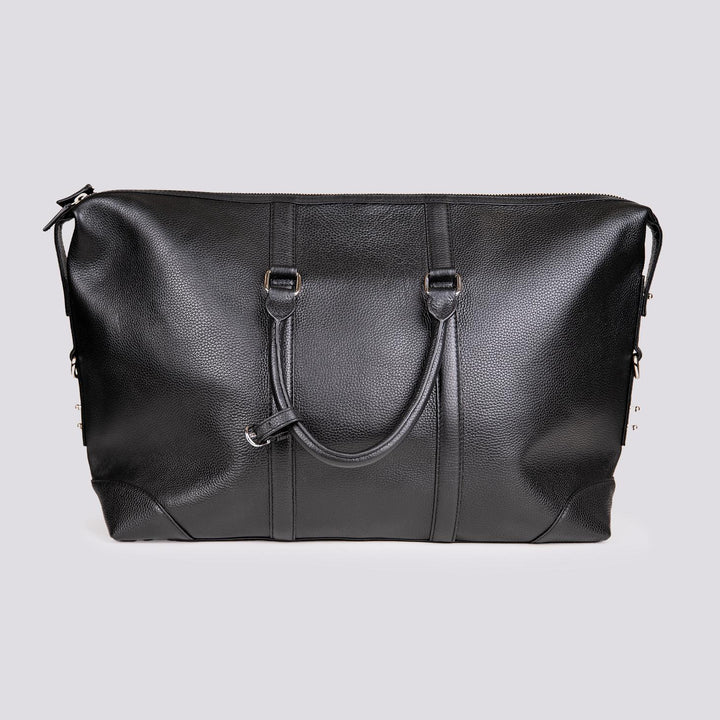 BORSONE DA VIAGGIO IN PELLE MARTELLATA NERA ATLAS ATLA 20 JACK LEATHER 