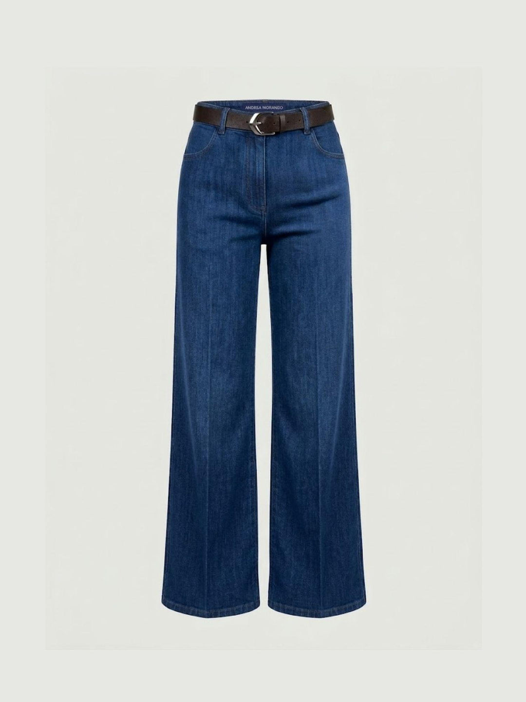 Pantalone a palazzo gamba ampia in cotone denim 5546 DENIM ANDREA MORANDO 